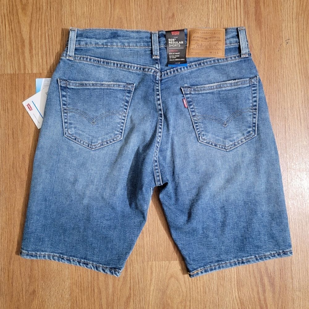 Levi's Premium 505 Regular Denim Jeans Shorts Medium Wash Men's Waist Size 29